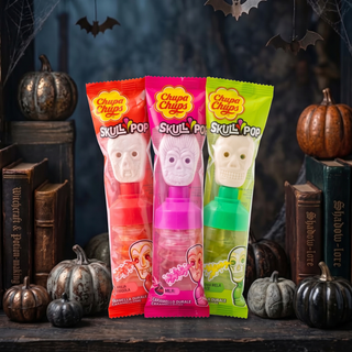 1pz Chupa Chups Skullpop Caramella Dura Gusti Assortiti - 50g