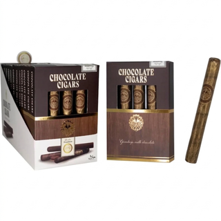 Scatola Sigari di Cioccolato al Latte e Gianduia - 12pz