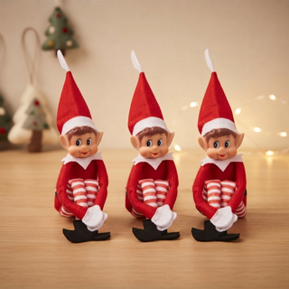 1pz Elfo di Natale in Peluche 30cm Versione Maschile