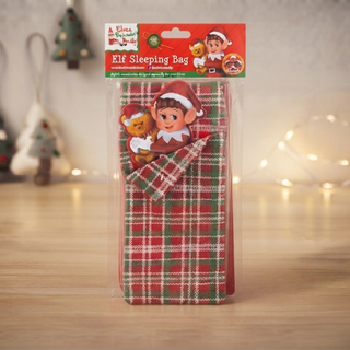 1pz Sacco a Pelo con Elfo di Natale 30,5 x 14 cm