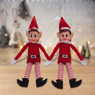 1pz Elfo XL di Natale Peluche Morbido (PERSONAGGIO ASSORTITO)