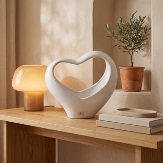 Likò - Vaso Bianco in Ceramica Cupido - 16x7,5x15