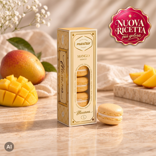 Pasticceria Maxtris - 5 Macaron Gusto Mango Giallo,  Senza Glutine - 70g