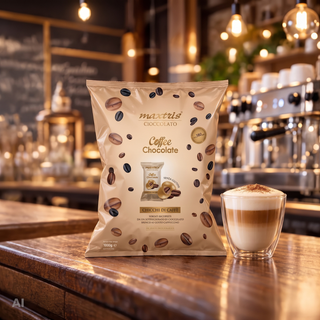 Cioccolato Maxtris - Coffee Chocolate Cappuccino Chicchi di Caffè Incartati Singolarmente - 1kg