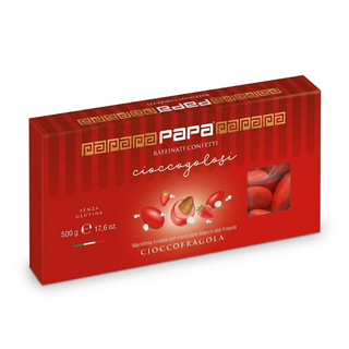 Confetti Papa - Ciocomandorla Ciocco Fragola Rosso, Senza Glutine - 500g