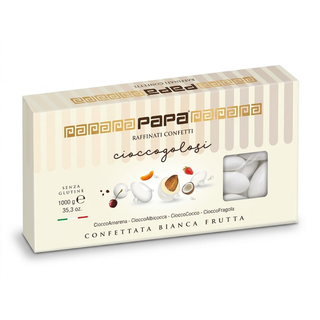 Confetti Papa - Ciocco Mix Frutta Bianco ai Gusti Assortiti, Senza Glutine - 1kg