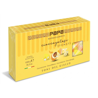 Confetti Papa - Ciocomandorla Sfumati nei Toni del Giallo ai Gusti Assortiti, Senza Glutine - 1kg