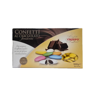 Crispo - Confetti al cioccolato fondente Gialli economici - 1Kg