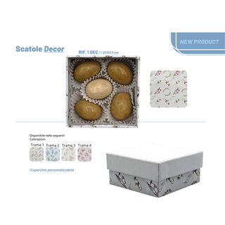 Dieffe - Scatola Degustativa Linea Decor Rif.1 DEC 6x6x3cm (SCEGLI LA TRAMA)