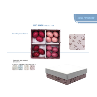 Dieffe - Scatola Degustativa Linea Decor Rif.9 DEC 9x9x3cm (SCEGLI LA TRAMA)