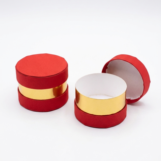 Mini Scatola Tonda in tessuto 6x4cm (SCEGLI IL COLORE)