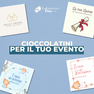 Cioccolatini di cortesia per il tuo evento! 3x3 cm (MINIMO 30PZ)