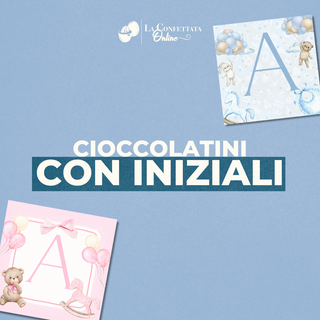 Cioccolatini con iniziali 3x3cm (MINIMO 30PZ)