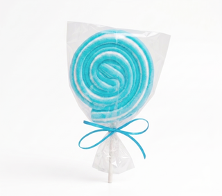 Maxi Lecca Lecca Marshmallow Spirale Bianco/Azzurro - 75g