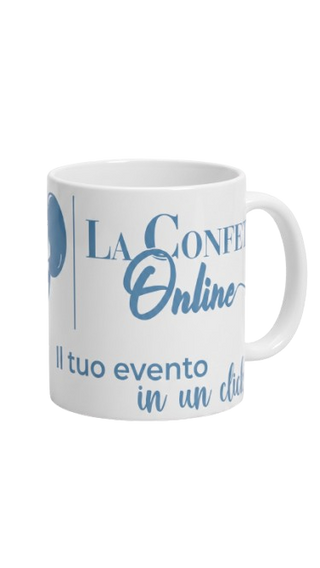 Tazza Bianca con Logo Brandizzata "La Confettata Online"