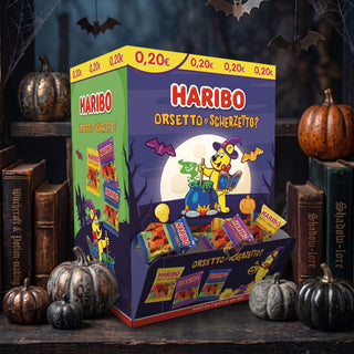Expo Caramelle Haribo - Mini Bustine Caramelle Gommose tema Halloween - 150pz