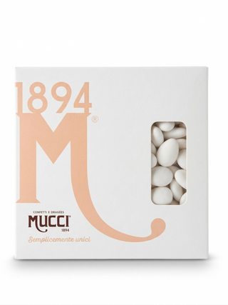 Confetti Mucci - Finissima Mandorla Pelata Bianca calibro 36/37 da 150pz - 500g