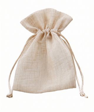 Star - Sacchetto Organza con tirante, Ecrù 12pz - 10x13