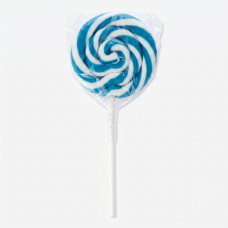 White and Blue Spiral Lollipop 40 gr