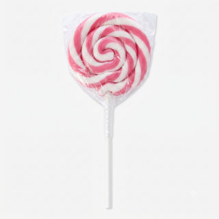 Pink White Spiral Lollipop 40 gr