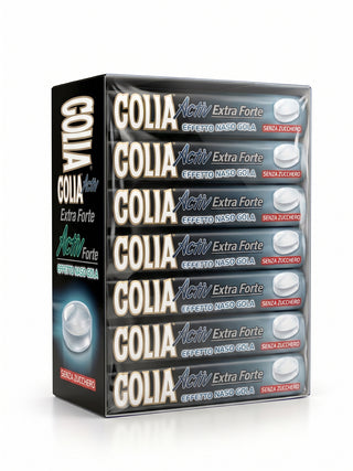 1pz Golia Activ Extra Forte Caramelle Ripiene di Sciroppo Balsamico Senza Zucchero e Senza Glutine - 34g