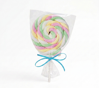 Pink White Spiral Lollipop 40 gr