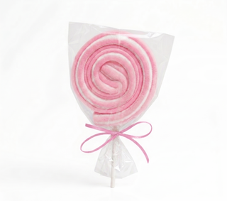 Pink White Spiral Lollipop 40 gr