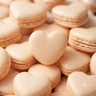 Confetti Papa - Macaron Forma di Cuore Panna, Gusto Vaniglia Astuccio da 6pz Senza Glutine