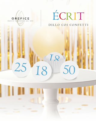 Confetti Orefice - Confetti Numeri CELESTI ai Cereali Pirottini Inclusi - 200g