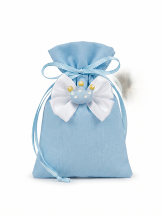 Star - Sacchetto Azzurro con Fiocco e Corona Boy - 12pz