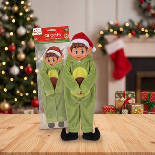 1pz Elfo Natalizio con Costume Avocado 6cm