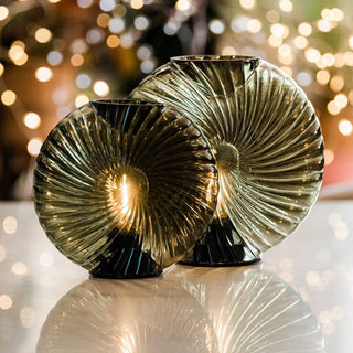 CORDLESS DARK GREEN SWIRL - Lampada Led Da Tavolo - Light e Living - 20 cm