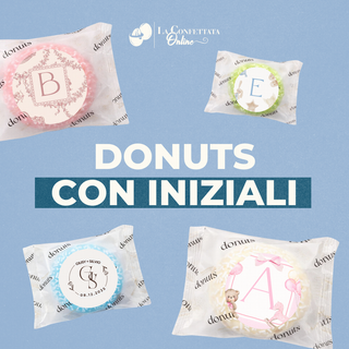 Donuts Incartate Personalizzati con iniziali (MINIMO 18PZ)