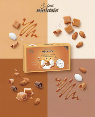 Confetti Maxtris - Ciocomandorla Pasticceria Mandorla Salata e Caramello - 1Kg