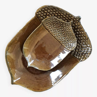 Bloomingville - Set da 2 Ghiande Vassoietti in ceramica - 15cm