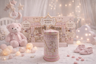 Maxtris - Ciocomandorla incartato singolarmente Latta Carillon Baby Rosa - 160g