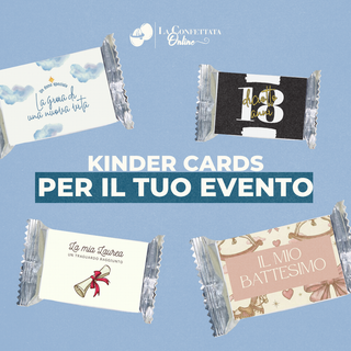 Biscotti Kinder Cards per il tuo evento! 25.6g (MINIMO 30PZ) (LEGGI DESCRIZIONE)