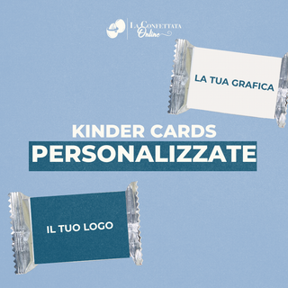 Biscotti Kinder Cards Personalizzati IL TUO LOGO! 25,6g (MINIMO 50PZ) (LEGGI DESCRIZIONE)