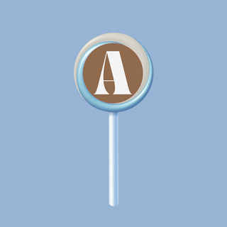 Lecca Lecca di Cortesia con iniziali! 8cm (Minimo 15PZ)