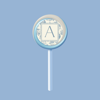 Lecca Lecca di Cortesia con iniziali!  Ø8cm (Minimo 15PZ)