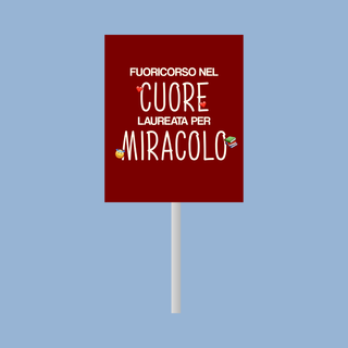Lecca Lecca Meme Sticker Per la tua Laurea! 6,5g 7x6 (MINIMO 20PZ)