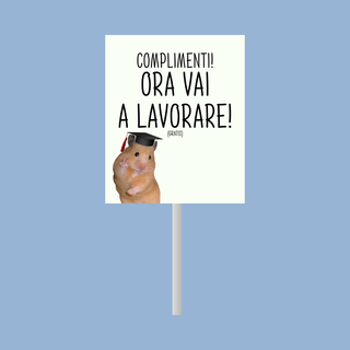 Lecca Lecca Meme Sticker Per la tua Laurea! 6,5g 7x6 (MINIMO 20PZ)