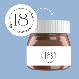 Mini Nutelline Personalizzate con iniziali (MINIMO 20PZ) (LEGGI DESCRIZIONE)