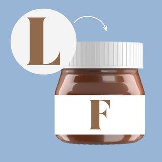 Mini Nutelline Personalizzate con iniziali (MINIMO 20PZ) (LEGGI DESCRIZIONE)