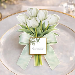 Segnaposti Tulipani Personalizzati per il tuo evento 15x9 cm (MINIMO 20PZ)