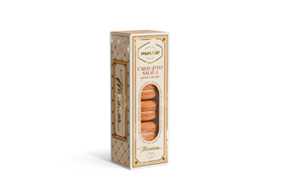 Pasticceria Maxtris - 5 Macaron Gusto Caramello Salato Arancione,  Senza Glutine - 70g