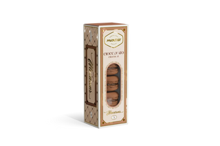Pasticceria Maxtris - 5 Macaron Gusto Cioccolato Marrone, Senza Glutine - 70g