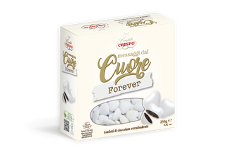 Crispo – Messaggio dal Cuore – Confetto Extra Fondente - 250g (SCEGLI IL MOTIVO)