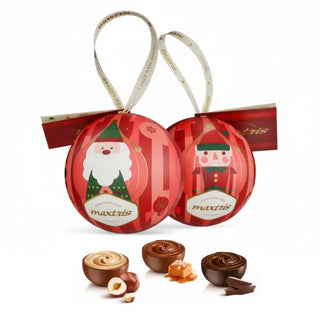 Maxtris - Pallina di Natale con praline di cioccolato assortite - 50g