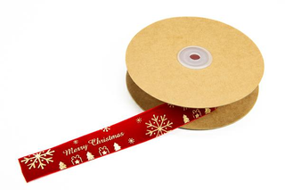 Baratti - Nastro Velluto Rosso con fiocco di neve - MM25X10MT